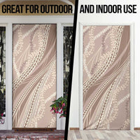 Polynesian Puakeniken Pikake Twisted Lei Door Cover Beige - Polynesian Pride