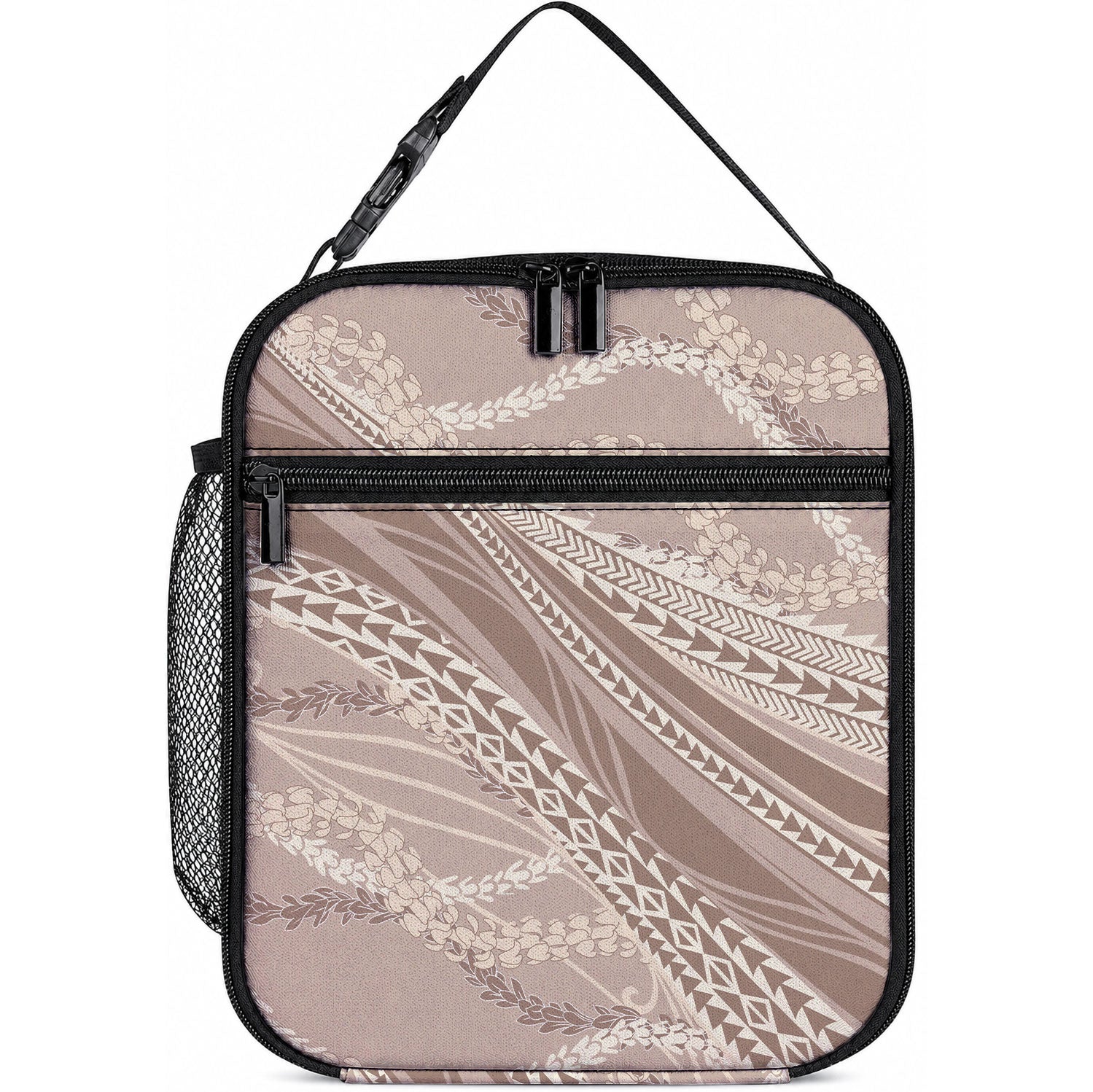 Polynesian Puakeniken Pikake Twisted Lei Lunch Bag Beige