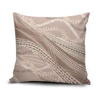 Polynesian Puakeniken Pikake Twisted Lei Pillow Cover Beige - Polynesian Pride