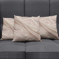 Polynesian Puakeniken Pikake Twisted Lei Pillow Cover Beige - Polynesian Pride