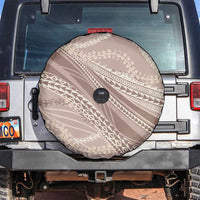 Polynesian Puakeniken Pikake Twisted Lei Spare Tire Cover Beige - Polynesian Pride