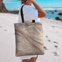 Polynesian Puakeniken Pikake Twisted Lei Tote Bag Beige - Polynesian Pride