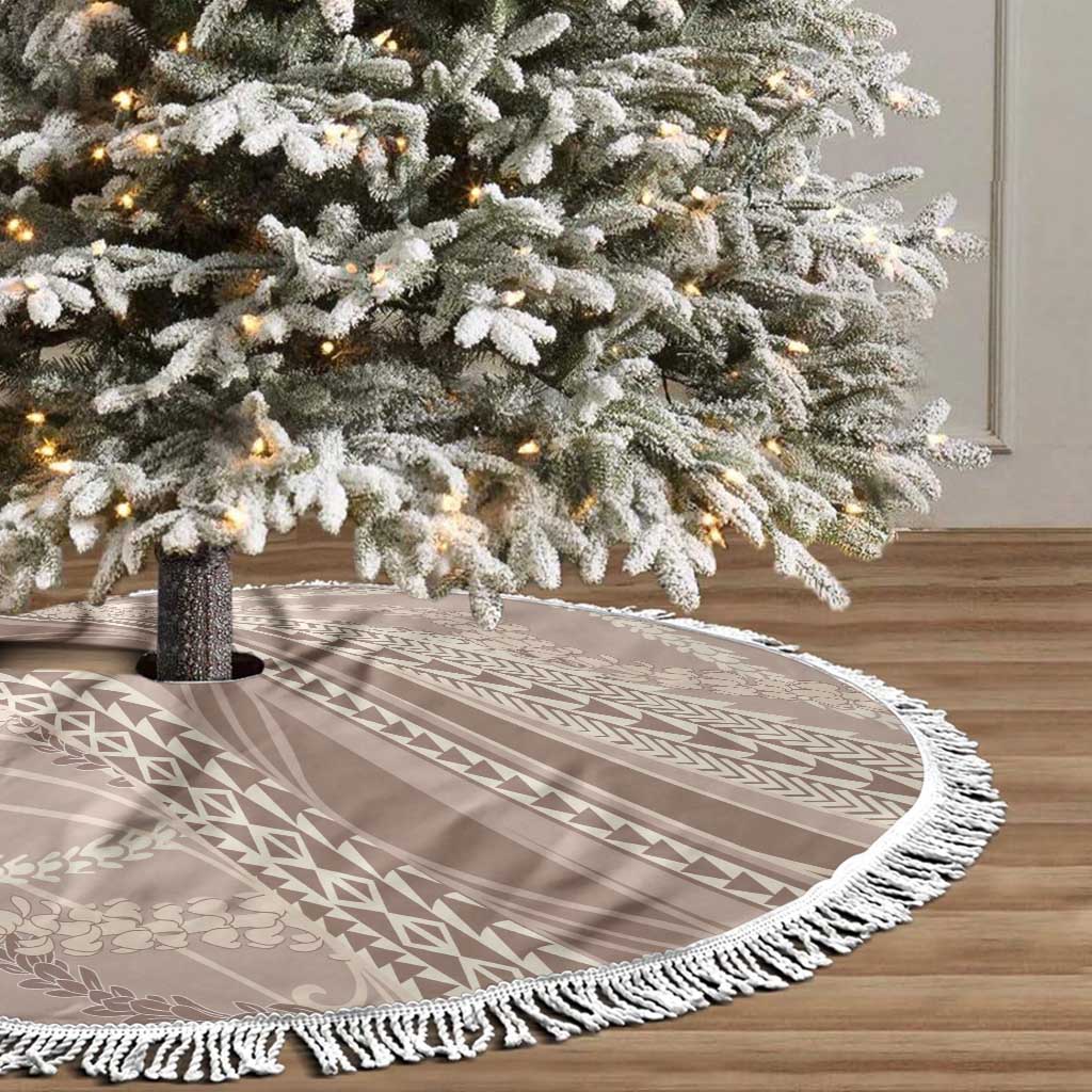 Polynesian Puakeniken Pikake Twisted Lei Tree Skirt Beige LT7 - Polynesian Pride