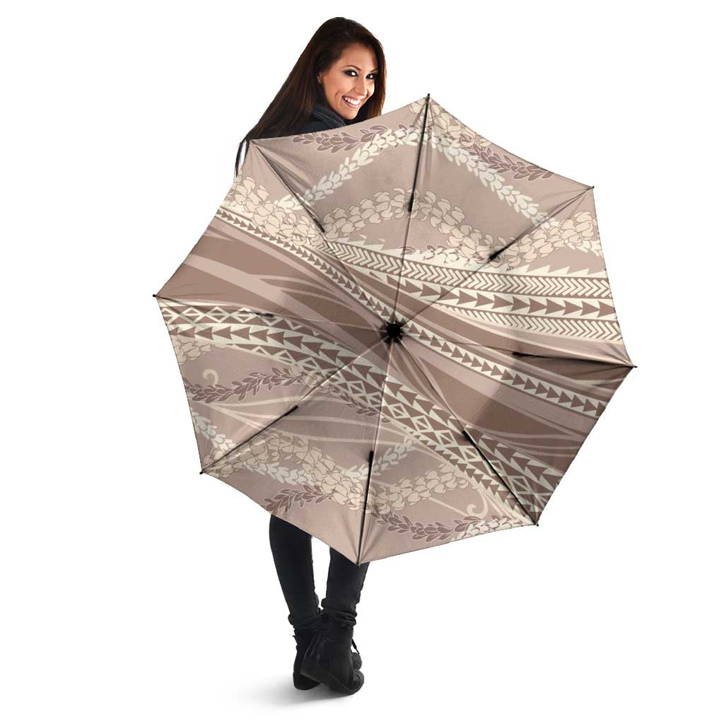 Polynesian Puakeniken Pikake Twisted Lei Umbrella Beige LT7 - Polynesian Pride