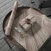 Polynesian Puakeniken Pikake Twisted Lei Wrapping Paper Beige LT7 - Polynesian Pride