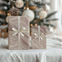 Polynesian Puakeniken Pikake Twisted Lei Wrapping Paper Beige LT7 - Polynesian Pride