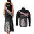 Personalised New Zealand Maori Couples Matching Tank Maxi Dress and Long Sleeve Button Shirt Manaia Mix Koru LT7 - Polynesian Pride