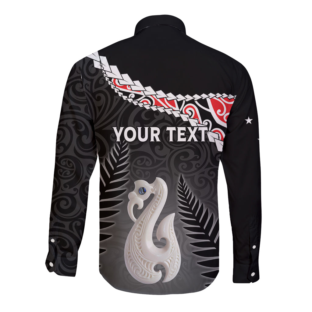Personalised New Zealand Maori Long Sleeve Button Shirt Manaia Mix Koru LT7 - Polynesian Pride