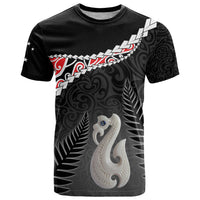 Personalised New Zealand Maori T Shirt Manaia Mix Koru LT7 Black - Polynesian Pride