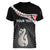 Personalised New Zealand Maori Women V Neck T Shirt Manaia Mix Koru LT7 - Polynesian Pride