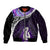 Personalised New Zealand Maori Bomber Jacket Manaia Paua Shell Purple LT7 Unisex Purple - Polynesian Pride