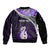 Personalised New Zealand Maori Bomber Jacket Manaia Paua Shell Purple LT7 - Polynesian Pride