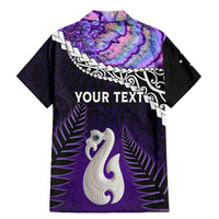 Personalised New Zealand Maori Family Matching Mermaid Dress and Hawaiian Shirt Manaia Paua Shell Purple LT7 - Polynesian Pride