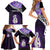 Personalised New Zealand Maori Family Matching Short Sleeve Bodycon Dress and Hawaiian Shirt Manaia Paua Shell Purple LT7 - Polynesian Pride