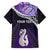 Personalised New Zealand Maori Family Matching Short Sleeve Bodycon Dress and Hawaiian Shirt Manaia Paua Shell Purple LT7 - Polynesian Pride