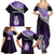 Personalised New Zealand Maori Family Matching Summer Maxi Dress and Hawaiian Shirt Manaia Paua Shell Purple LT7 - Polynesian Pride