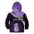 Personalised New Zealand Maori Kid Hoodie Manaia Paua Shell Purple LT7 - Polynesian Pride