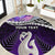 Personalised New Zealand Maori Round Carpet Manaia Paua Shell Purple LT7 Purple - Polynesian Pride