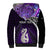 Personalised New Zealand Maori Sherpa Hoodie Manaia Paua Shell Purple LT7 - Polynesian Pride