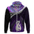 Personalised New Zealand Maori Zip Hoodie Manaia Paua Shell Purple LT7 Zip Hoodie Purple - Polynesian Pride