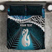 Personalised New Zealand Maori Bedding Set Manaia Paua Shell Turquoise LT7 Turquoise - Polynesian Pride