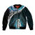 Personalised New Zealand Maori Bomber Jacket Manaia Paua Shell Turquoise LT7 Unisex Turquoise - Polynesian Pride