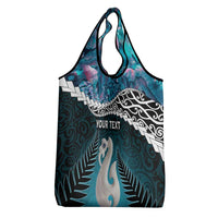 Personalised New Zealand Maori Grocery Bag Manaia Paua Shell Turquoise
