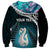Personalised New Zealand Maori Sweatshirt Manaia Paua Shell Turquoise LT7 - Polynesian Pride