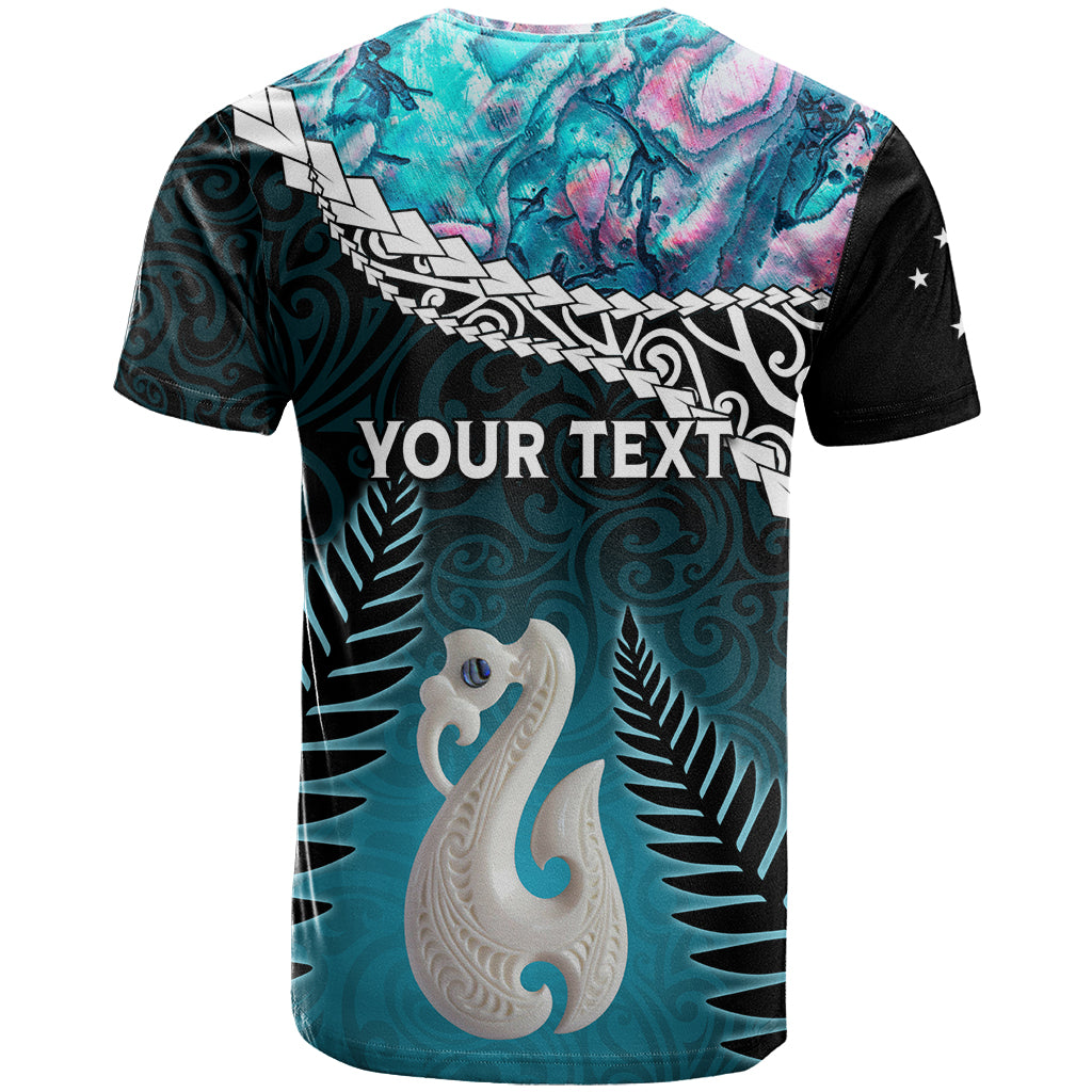 Personalised New Zealand Maori T Shirt Manaia Paua Shell Turquoise LT7 - Polynesian Pride