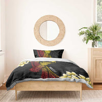 Personalized Papua New Guinea Bedding Set Kundu Drum Carving Motifs