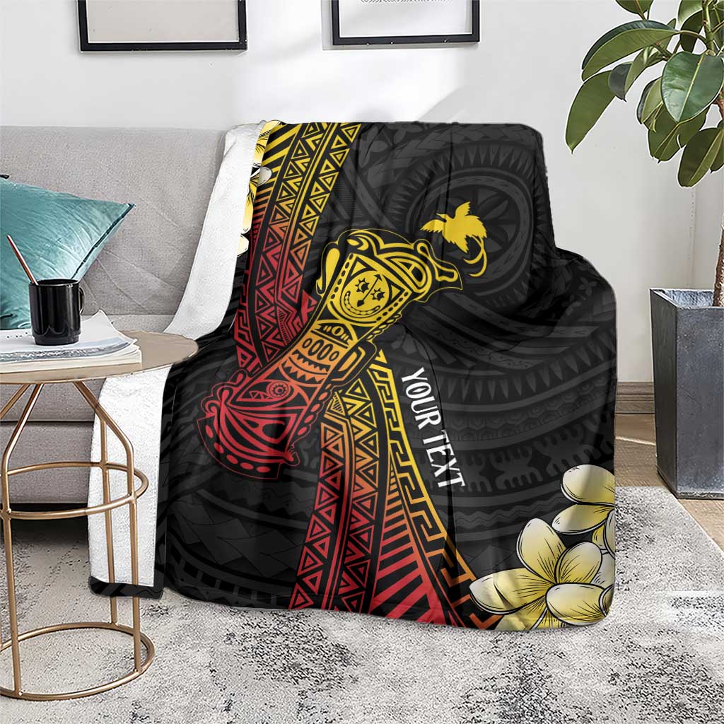 Personalized Papua New Guinea Blanket Kundu Drum Carving Motifs LT7 - Polynesian Pride