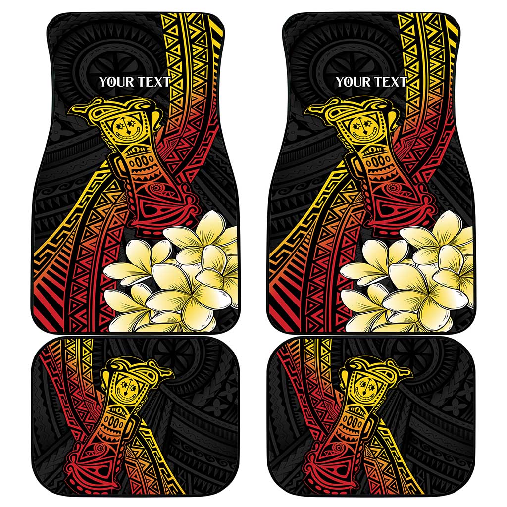 Personalized Papua New Guinea Car Mats Kundu Drum Carving Motifs LT7 - Polynesian Pride