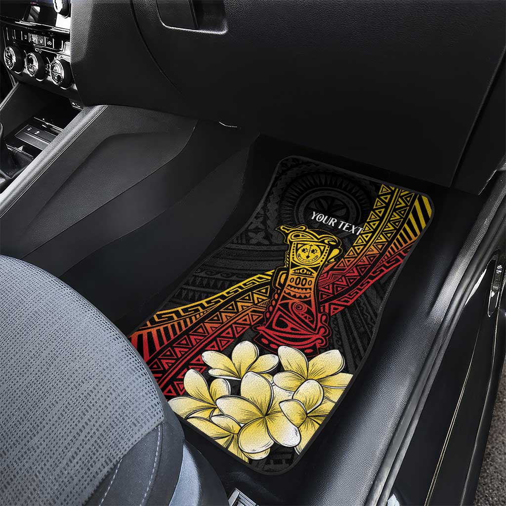 Personalized Papua New Guinea Car Mats Kundu Drum Carving Motifs LT7 - Polynesian Pride