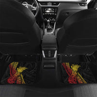 Personalized Papua New Guinea Car Mats Kundu Drum Carving Motifs LT7 Set 2pcs - Back Black - Polynesian Pride