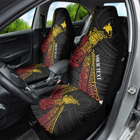 Personalized Papua New Guinea Car Seat Cover Kundu Drum Carving Motifs