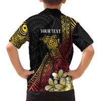 Personalized Papua New Guinea Family Matching Short Sleeve Bodycon Dress and Hawaiian Shirt Kundu Drum Carving Motifs