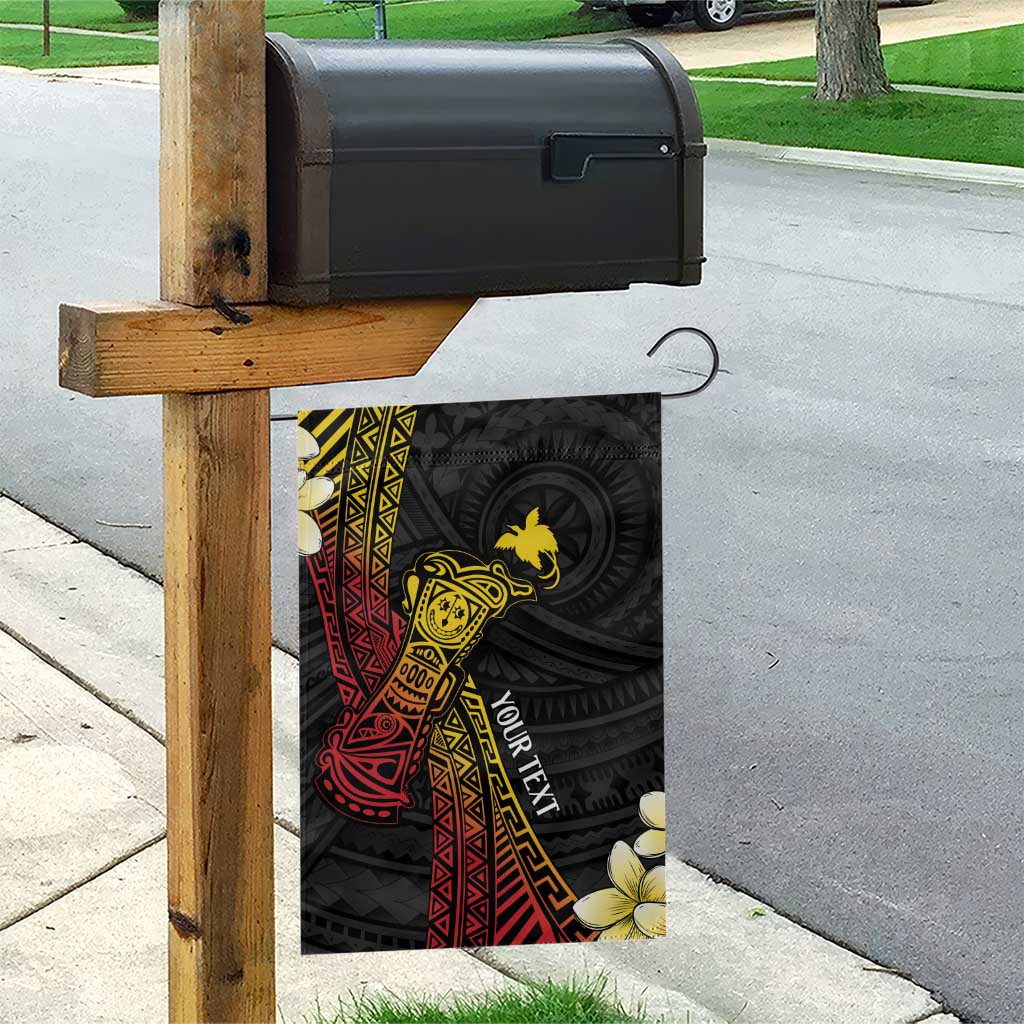 Personalized Papua New Guinea Garden Flag Kundu Drum Carving Motifs LT7 - Polynesian Pride