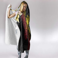 Personalized Papua New Guinea Hooded Blanket Kundu Drum Carving Motifs LT7 - Polynesian Pride