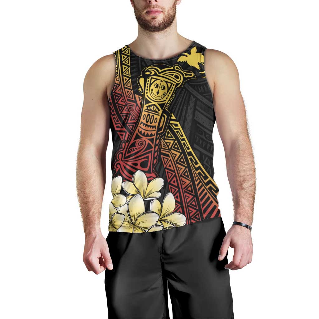 Personalized Papua New Guinea Men Tank Top Kundu Drum Carving Motifs LT7 - Polynesian Pride