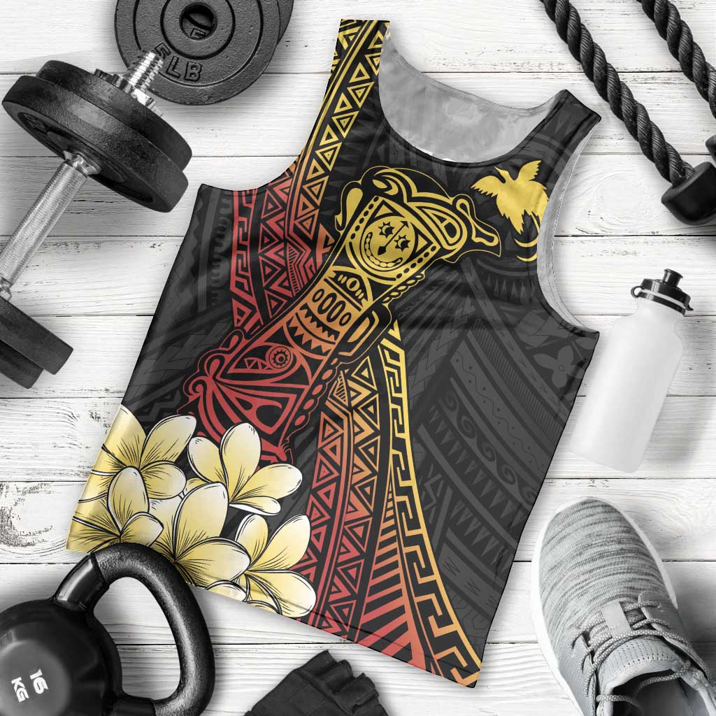 Personalized Papua New Guinea Men Tank Top Kundu Drum Carving Motifs LT7 - Polynesian Pride