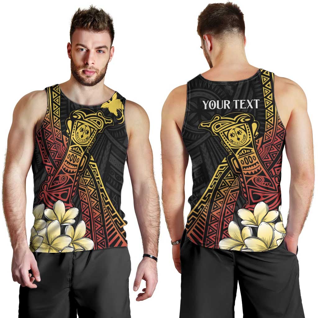 Personalized Papua New Guinea Men Tank Top Kundu Drum Carving Motifs LT7 - Polynesian Pride
