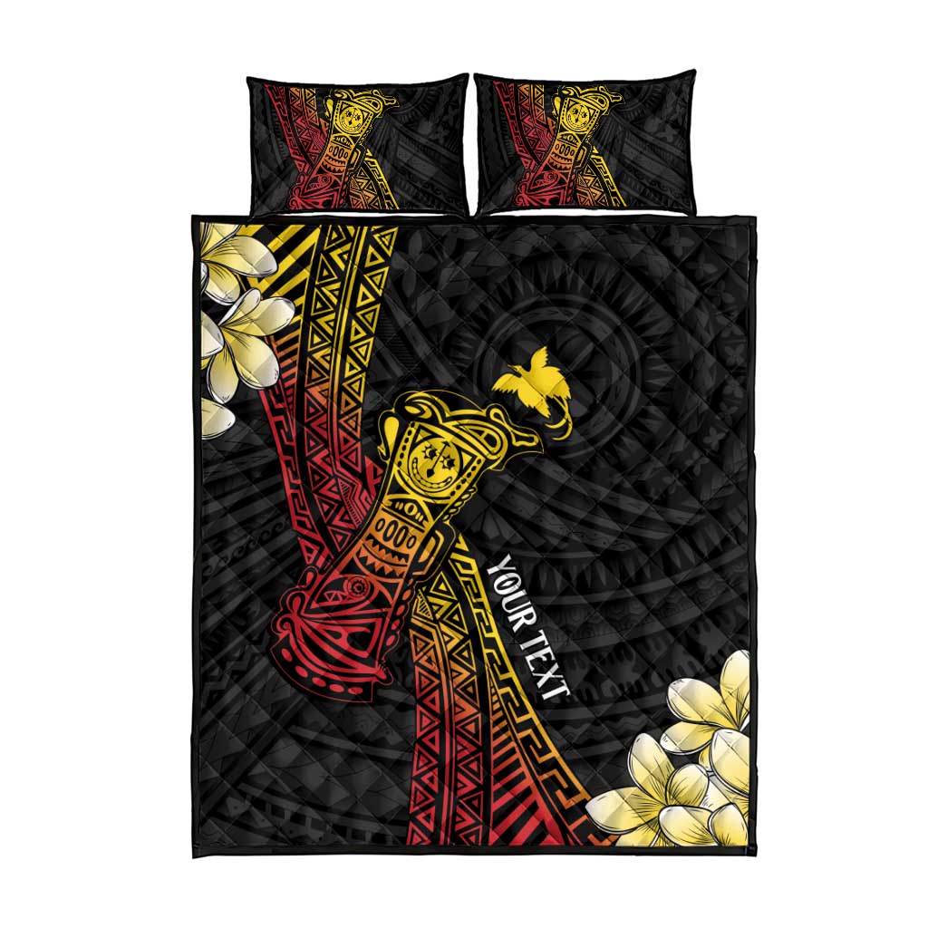 Personalized Papua New Guinea Quilt Bed Set Kundu Drum Carving Motifs LT7 - Polynesian Pride