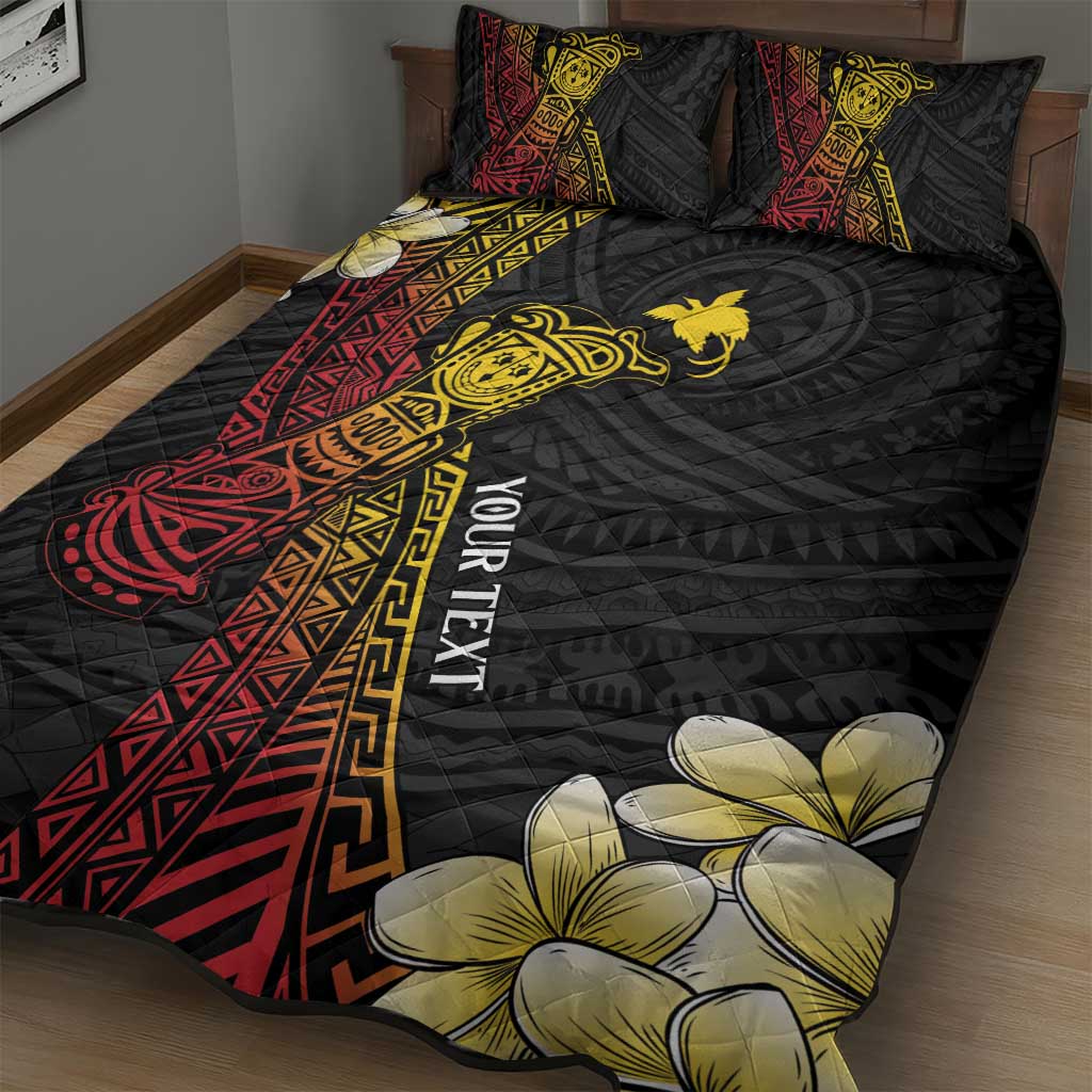 Personalized Papua New Guinea Quilt Bed Set Kundu Drum Carving Motifs LT7 - Polynesian Pride