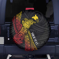Personalized Papua New Guinea Spare Tire Cover Kundu Drum Carving Motifs LT7 - Polynesian Pride