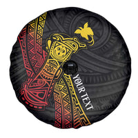 Personalized Papua New Guinea Spare Tire Cover Kundu Drum Carving Motifs LT7 - Polynesian Pride