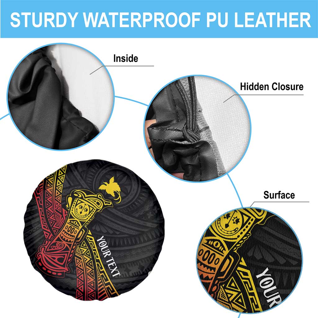 Personalized Papua New Guinea Spare Tire Cover Kundu Drum Carving Motifs LT7 - Polynesian Pride