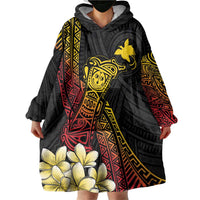 Personalized Papua New Guinea Wearable Blanket Hoodie Kundu Drum Carving Motifs LT7 - Polynesian Pride