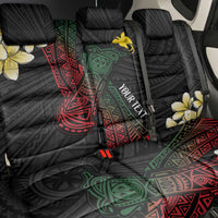 Personalized Papua New Guinea Back Car Seat Cover Kundu Drum Motifs - Sepik Colors