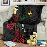 Personalized Papua New Guinea Blanket Kundu Drum Motifs - Sepik Colors LT7 - Polynesian Pride