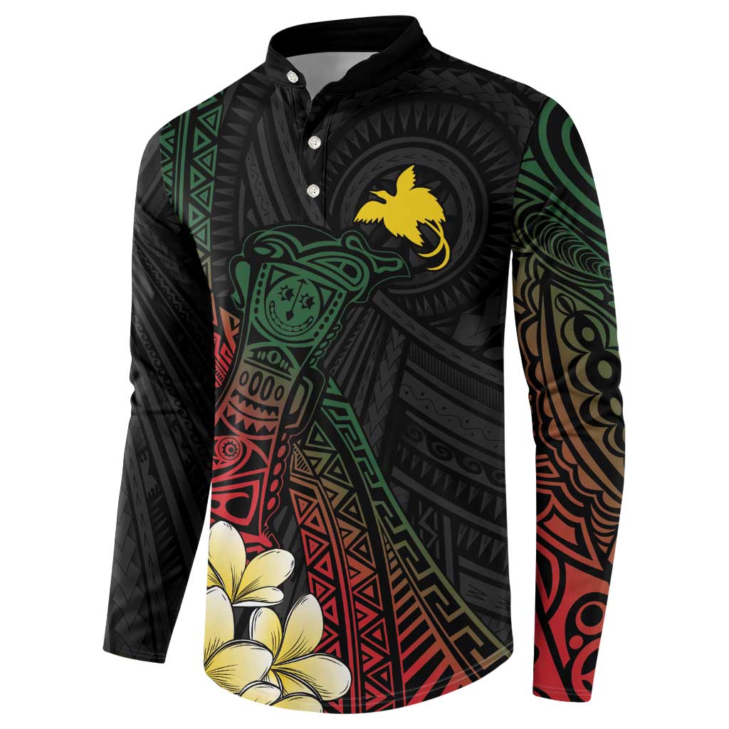 Personalized Papua New Guinea Button Sweatshirt Kundu Drum Motifs - Sepik Colors LT7 - Polynesian Pride
